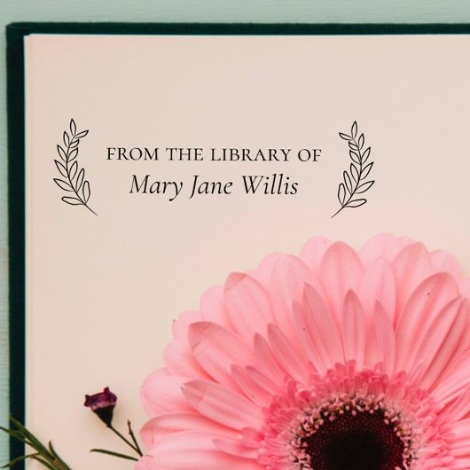 Elegante klassieker "Uit de bibliotheek van" Rubberstempel
