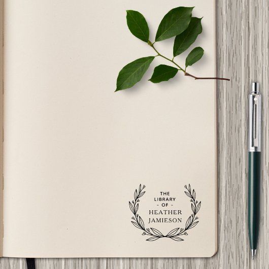 Elegante klassieker uit de LIbrary van Custom Book Rubberstempel