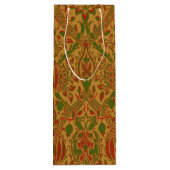Elegante klassieker William Morris gepersonaliseer Wijn Cadeautas (Achterkant)