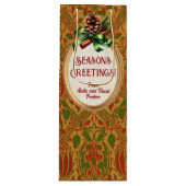 Elegante klassieker William Morris gepersonaliseer Wijn Cadeautas (Voorkant)