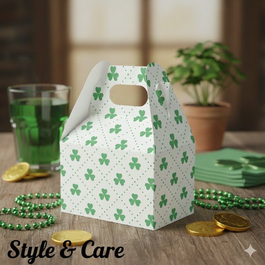 Elegante Klaver Patroon Gable 4.5x2.75x5.5 Bedankdoosjes