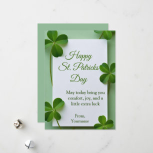 Elegante klaver St. Patricks Dag Comfort Troost Ka Feestdagenkaart