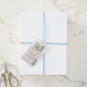 Elegante Klaverhoefijzers Botanische Bruiloft Cadeaulabel (Met Touw)
