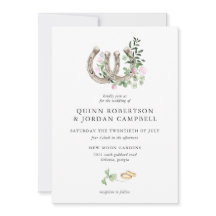 Elegante klaverhoefijzers botanische bruiloft