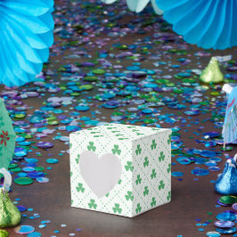 Elegante klaverpatroon hart 2x2x2 bedankdoosjes