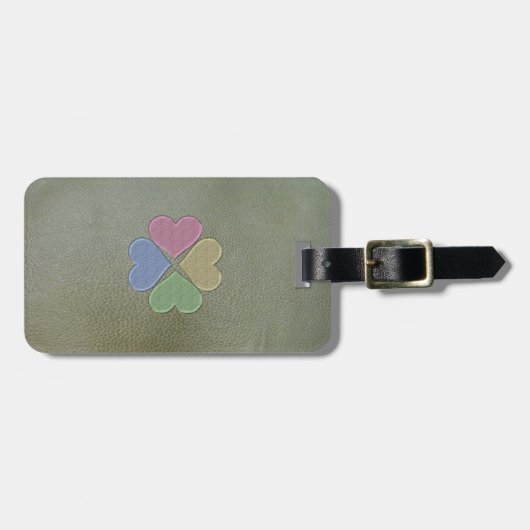 Elegante Klavertje Drie St.Patrick`s Dag, Groene L Bagagelabel (Voorkant horizontaal)