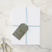 Elegante Klavertje Drie St.Patrick`s Dag, Groene L Cadeaulabel (Met Touw)