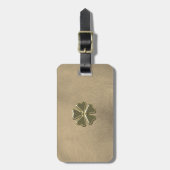 Elegante Klavertje Drie St.Patrick`s Dag, Leer Bagagelabel (Voorkant verticaal)