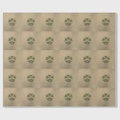 Elegante Klavertje Drie St. Patrick's Dag Leren Cadeaupapier (Vlak)