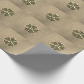 Elegante Klavertje Drie St. Patrick's Dag Leren Cadeaupapier (Hoek)