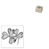 Elegante Klavertjesblad Schrijfboekjes Rubberstempel (Gestempeld)