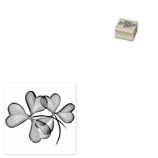 Elegante Klavertjesblad Schrijfboekjes Rubberstempel (Gestempeld)