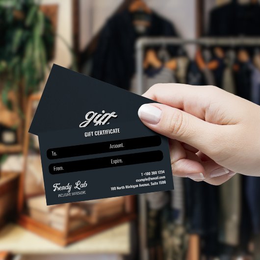 Elegante Kleding Business Zwart Wit Grijs Grijs Visitekaartje