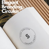 Elegante kleine bedrijven branding circulaire rubberstempel