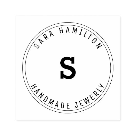 Elegante kleine bedrijven branding circulaire rubberstempel (Afrduk)