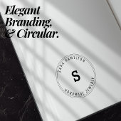 Elegante kleine bedrijven branding circulaire  zelfinktende stempel