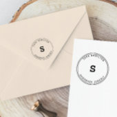 Elegante kleine bedrijven branding circulaire  zelfinktende stempel