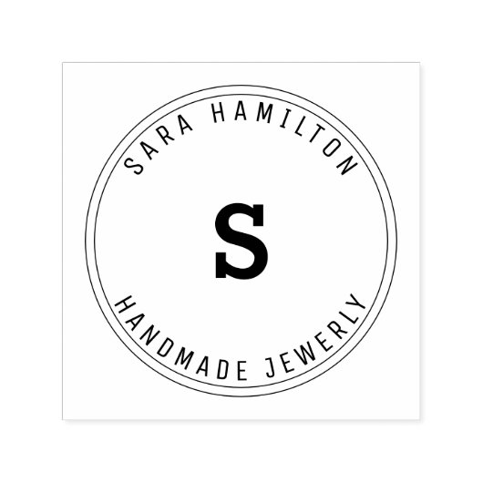 Elegante kleine bedrijven branding circulaire  zelfinktende stempel (Design)