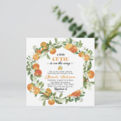 Elegante kleine cutie citrus Sinaasappel WaterInvi Kaart (Staand voorkant)