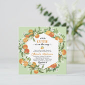 Elegante kleine cutie citrus Sinaasappel Waterverf Kaart (Staand voorkant)