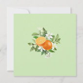 Elegante kleine cutie citrus Sinaasappel Waterverf Kaart (Achterkant)