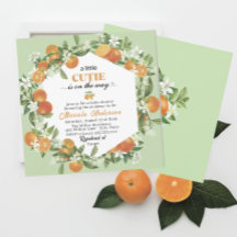 Elegante kleine cutie citrus Sinaasappel Waterverf
