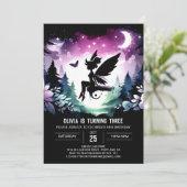 Elegante kleine fee verjaardag kaart (Staand voorkant)