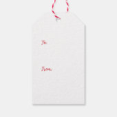 Elegante Kleine Kerstboom Cadeaulabel (Achterkant)