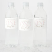 Elegante kleine Miss Onederful 1e Verjaardag Waterfles Etiket (Flessen)