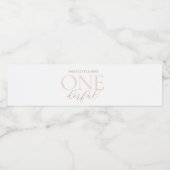 Elegante kleine Miss Onederful 1e Verjaardag Waterfles Etiket (Enkel label)