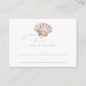 Elegante kleine parel hoeveel kussen Baby shower Informatiekaartje (Voorkant)