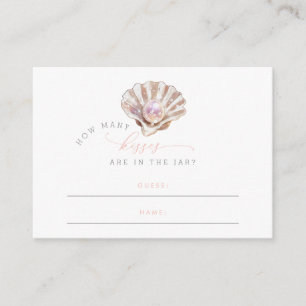 Elegante kleine parel hoeveel kussen Baby shower Informatiekaartje