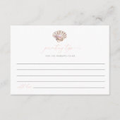 Elegante kleine parel onder het Zee Ouderschap tip Informatiekaartje (Voorkant)