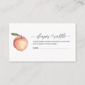 Elegante kleine perzik Waterverf baby shower diape Informatiekaartje (Voorkant)