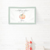 Elegante kleine pompoen is op weg naar het Baby sh Spandoek (Insitu)