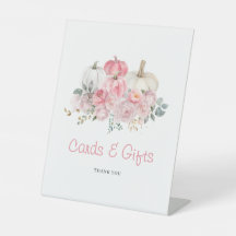 Elegante Kleine Pompoen Roze Baby Shower Kaart Cad