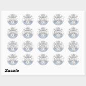 Elegante kleine Prince Diamond Baby shower Sticker (Vel)