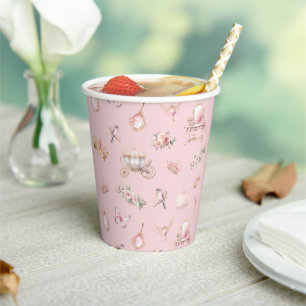Elegante kleine prinses Baby shower papieren beker