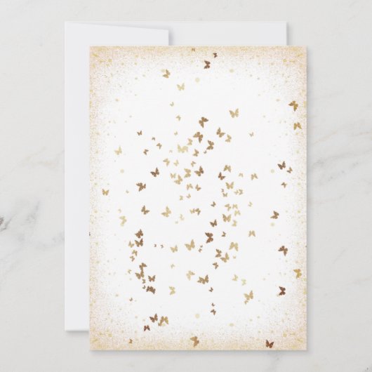 Elegante kleine prinses roze en gouden baby shower kaart (Achterkant)