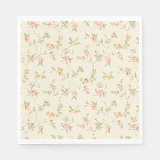 Elegante kleine Rozen Servet (Voorkant)