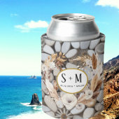 Elegante kleine stenen rustieke Boho Floral bruilo Blikjeskoeler