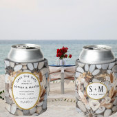 Elegante kleine stenen rustieke Boho Floral bruilo Blikjeskoeler