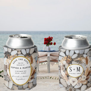 Elegante kleine stenen rustieke Boho Floral bruilo Blikjeskoeler