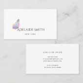 Elegante kleine vlinder logo visitekaartje (Voorkant / Achterkant)