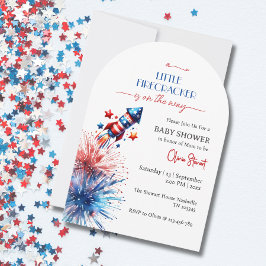 Elegante kleine vuurwerk 4 juli Baby shower Kaart