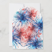 Elegante kleine vuurwerk 4 juli Baby shower Kaart (Achterkant)