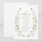 Elegante kleine wilde bloem rustieke Boho Baby sho Kaart (Voorkant / Achterkant)