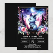 Elegante kleine wolf verjaardag kaart (Voorkant / Achterkant)