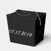 Elegante kleine zwarte doos bruiloft gast favoriet bedankdoosjes (Achterkant)