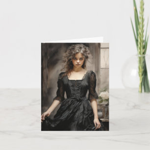 Elegante kleine zwarte jurk LBD-stijl Kaart